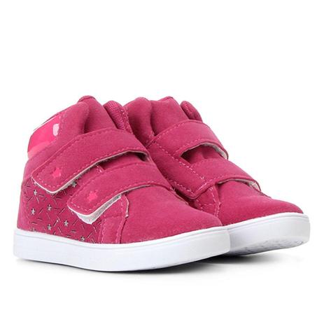 tenis cano alto velcro feminino