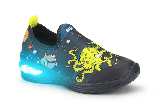 Tênis Infantil Bibi Space Wave Luz Masc Azul Peixes 1132062 - Calçados Bibi  - Tênis Infantil - Magazine Luiza