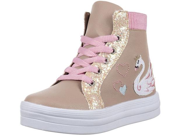 Tênis Infantil Cano Alto Bordado Cisne Coração Glitter - Menina Fashion -  Tênis Infantil - Magazine Luiza