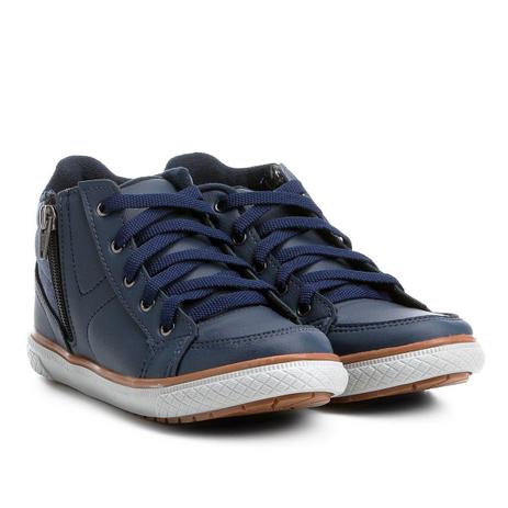 tenis cano alto com ziper masculino