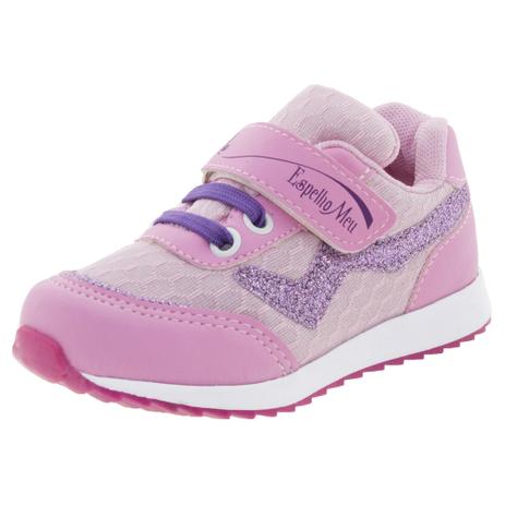 Tênis Infantil Feminino Espelho Meu Botinho - 795CA ROSA ROSA Menor preço em Tênis Infantil Feminino Espelho Meu Botinho - 795CA ROSA ROSA