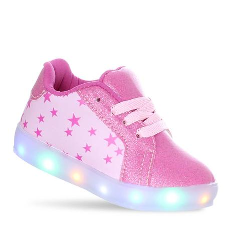 Tenis Infantil Feminino Led Glitter Estrelas Rosa Meninas PC - Calçados  Infantis - Magazine Luiza