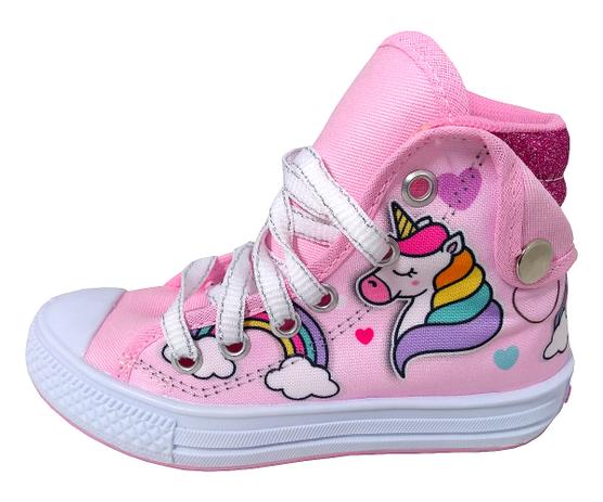 Tênis Infantil Feminino Unicórnio Botinha Rosa - Wini peg Menor preço em Tênis Infantil Feminino Unicórnio Botinha Rosa - Wini peg