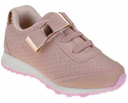 Tênis Infantil Menina com Laço Modelo Feminino Nude Rosa Rosê Creme - Club Happy Menor preço em Tênis Infantil Menina com Laço Modelo Feminino Nude Rosa Rosê Creme - Club Happy