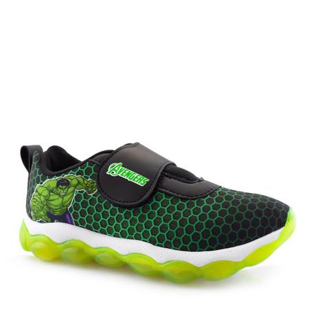 Tênis Infantil Menino Hulk com LED Mini-Pé Verde - MINI PE Menor preço em Tênis Infantil Menino Hulk com LED Mini-Pé Verde - MINI PE