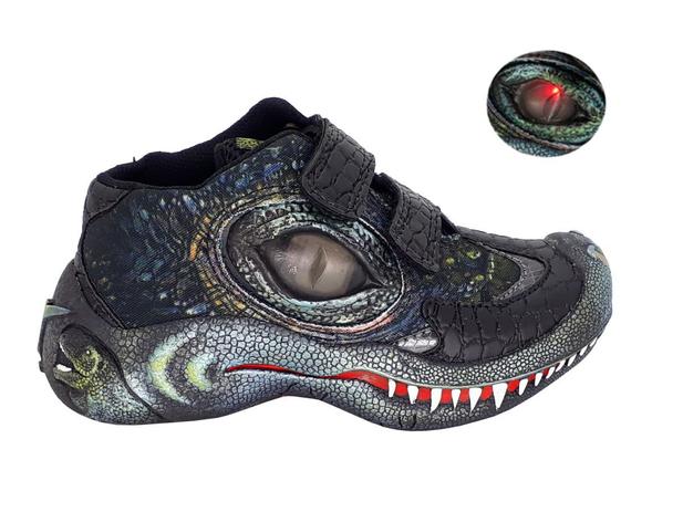Tênis Infantil Vissi World Dinossauro Menino L124 Luz de Led Preto Verde -  Tênis Infantil - Magazine Luiza