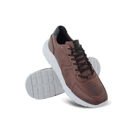 tenis jogging masculino couro
