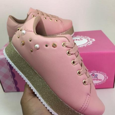 tenis de plataforma rosa