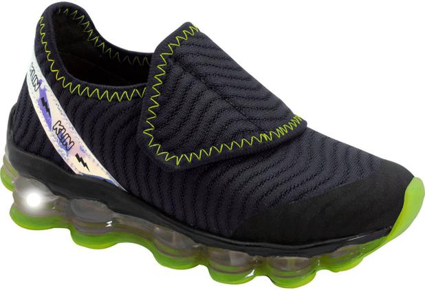 Tênis Klin com LED Infantil Menino - 258.001 Preto/Verde - Tênis Esportivo  - Magazine Luiza