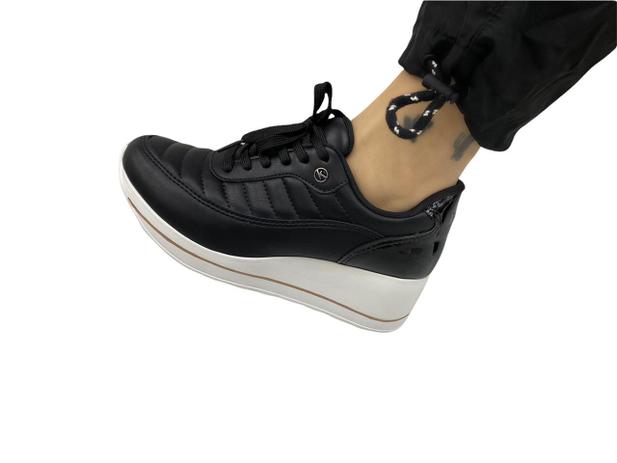 Tênis feminino fé salto plataforma anabela dourado oferta - R$ 99.90, cor  Dourado (cano alto, flatform, com sola alta, com solado alto, confortável)  #55341, compre agora | Shafa