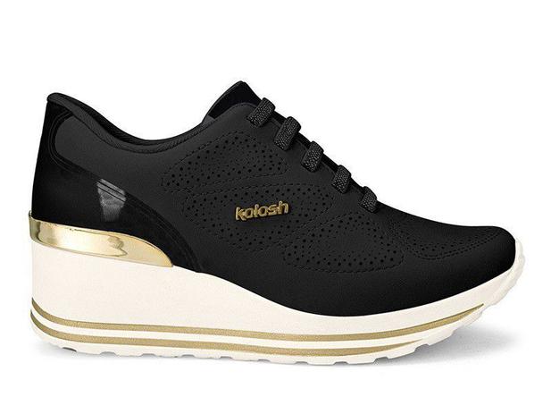 tênis kolosh sneaker anabela zíper lateral feminina