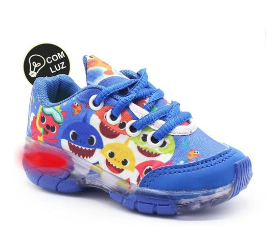 Tenis Led Luz Baby Shark Tubarão Infantil Masculino Azul - PC - Calçados  Infantis - Magazine Luiza