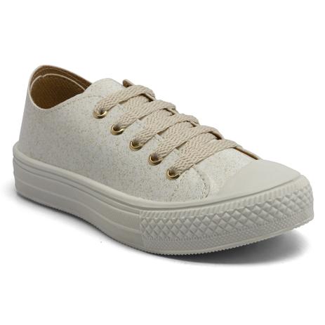 Tênis Looshoes Kids Converse Branco Glitter 812-65 Menor preço em Tênis Looshoes Kids Converse Branco Glitter 812-65