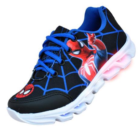 tenis de led infantil homem aranha