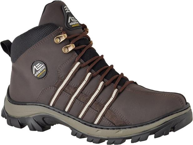 Tênis Masculino Adventure Coturno Cano Médio Marrom - Adaption Menor preço em Tênis Masculino Adventure Coturno Cano Médio Marrom - Adaption