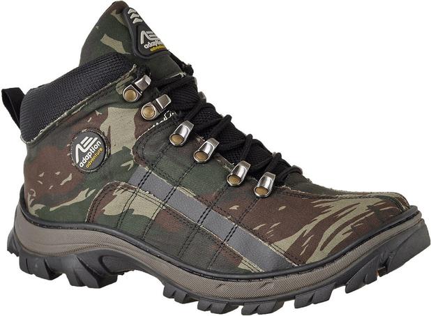 Tênis Masculino Adventure Coturno Masculino Camuflado Verde - Adaption Menor preço em Tênis Masculino Adventure Coturno Masculino Camuflado Verde - Adaption