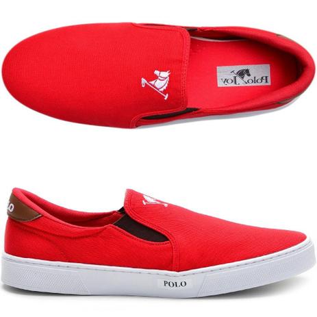 tenis polo masculino vermelho