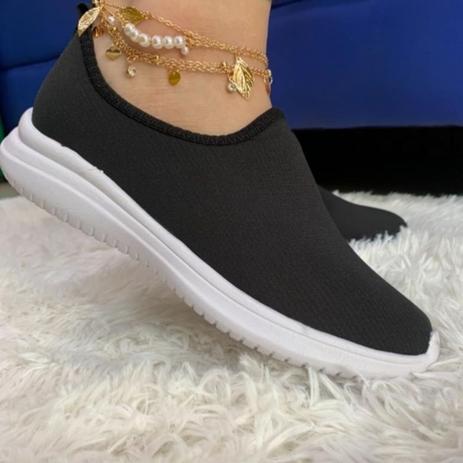Tênis Meia Calce Fácil Feminino Elástico Liso Conforto Dia a Dia - Liso - MARQUES Menor preço em Tênis Meia Calce Fácil Feminino Elástico Liso Conforto Dia a Dia - Liso - MARQUES