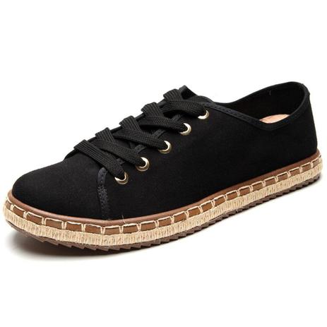 Tênis Moleca Camurça Feminino - Preto - Tênis Feminino - Magazine Luiza
