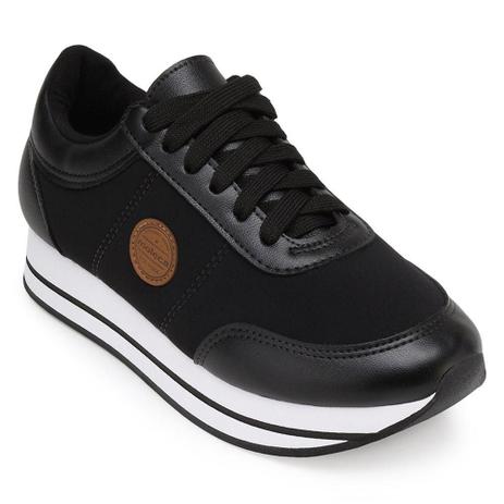 tenis flatform preto moleca