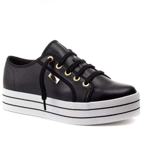 tenis moleca preto flatform