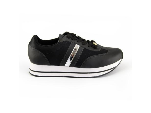 tenis molecas plataforma preto