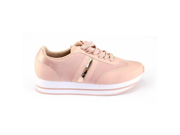 tenis moleca plataforma rosa