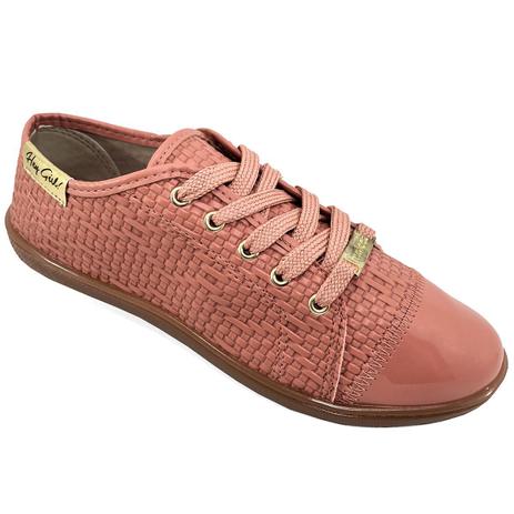 Tênis Moleca Textura Cadarço Feminino - Rosa - Tênis Feminino - Magazine Luiza