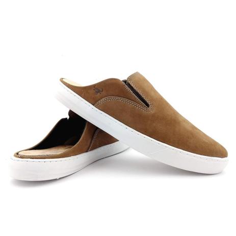 Tênis Mule Slip On Masculino Caqui De Couro 39 - West Bulls - Mule Masculino  - Magazine Luiza