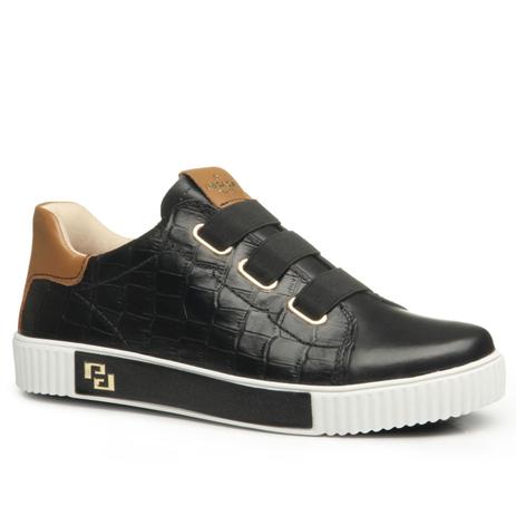 Tênis Pegada Feminino em Couro Preto 219001-07 - Calçados Femininos -  Magazine Luiza