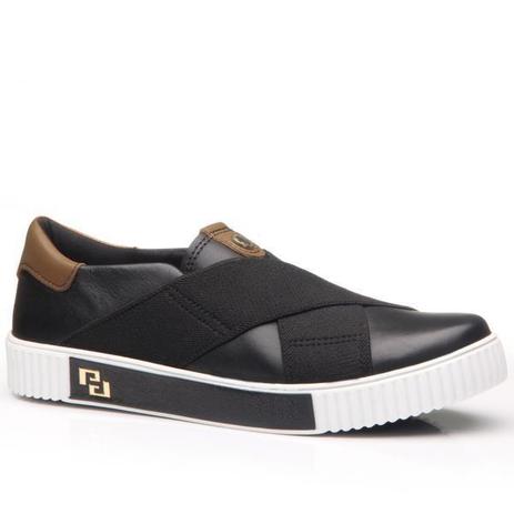 Tênis Pegada Slip On Em Couro Feminino Cor Preto - Calçados Femininos -  Magazine Luiza