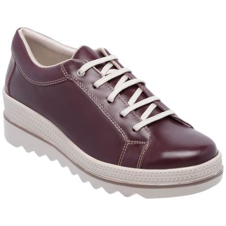 tenis plataforma em couro