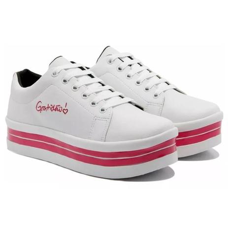 tenis plataforma listrado