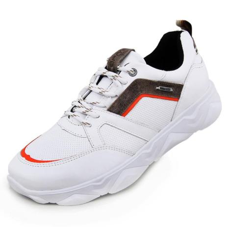 tenis polo masculino branco couro