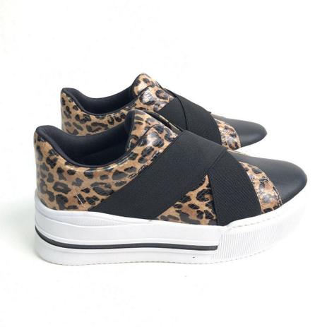 tenis flatform animal print