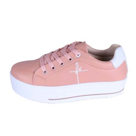 tenis plataforma rosa