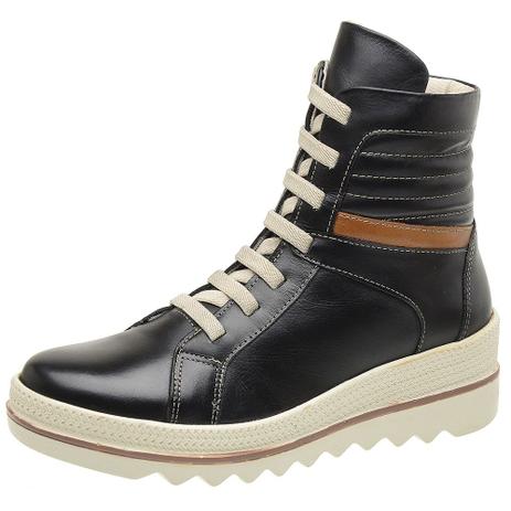 Tênis sapatênis Cano Alto Sneaker Feminino Casual Linha High Fight Miuzzi - 3916 - Whisky - Tênis Feminino - Magazine Luiza