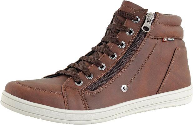 Tênis Sapatênis casual masculino cano médio com fecho lateral café - Sapatofranca Menor preço em Tênis Sapatênis casual masculino cano médio com fecho lateral café - Sapatofranca