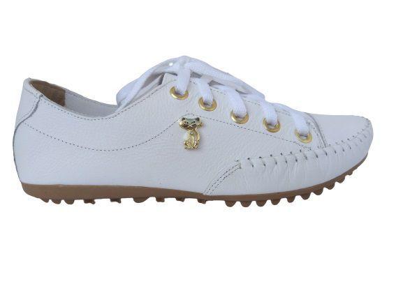 Tênis Sapatênis Feminino em Couro Branco - Envia Brasil - Cafe Brasil -  Calçados Femininos - Magazine Luiza