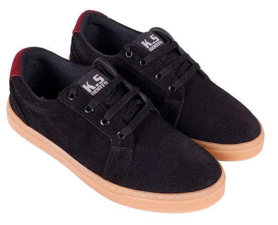 tenis sapatenis Ks couro masculino casual moderno disponivel do 35 ao 46  preto - K.S BOOTS - Sapatênis Masculino - Magazine Luiza