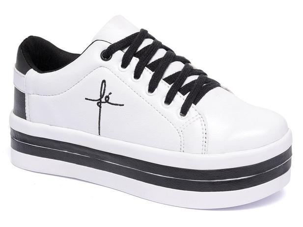 Tenis Sapato Plataforma Salto Alto Feminino Fé Bordado - Poseidon Calçados  - Calçados Femininos - Magazine Luiza