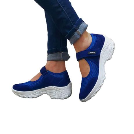 Tênis Sapato Sapatilha Boneca Lirom Super Leve Anatômico Solado Alto Azul -  Calçados Femininos - Magazine Luiza