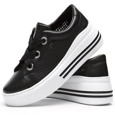 tenis feminino plataforma preto