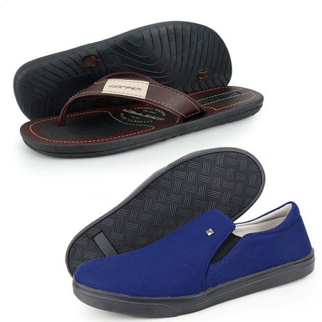 Tenis Slip-On Azul La Faire e Chinelo Dunper Café Masculino - Slipper / Slip  On Masculino - Magazine Luiza
