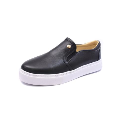 tenis slip on couro feminino