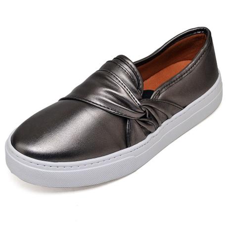 Compre Tênis Casual Slip On CRISTAISHOES Prata CRISTAISHOES Online