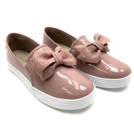 slip on feminino laço
