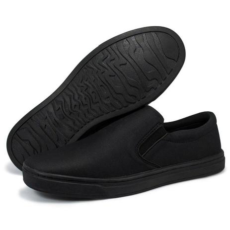 Tenis couro lia slip on animal print zebra casual dia a dia feminino - R$  89.90, cor Preto (sem cadarço, look com jeans, confortável, de borracha)  #153251, compre agora | Shafa