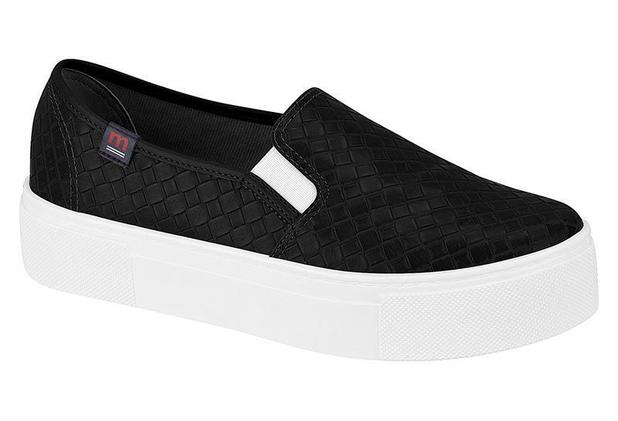 Tênis Slip On Moleca Flatform Preto