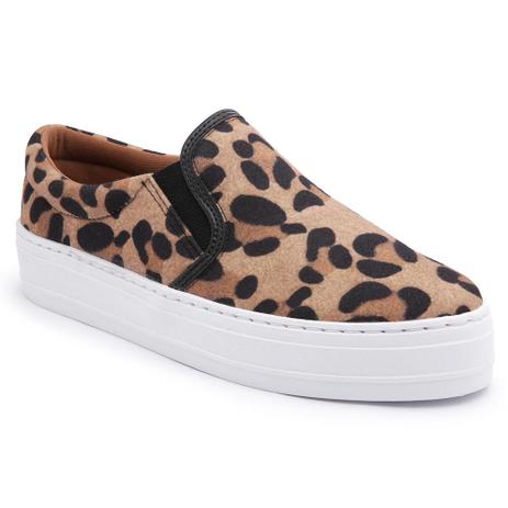 slip on feminino animal print